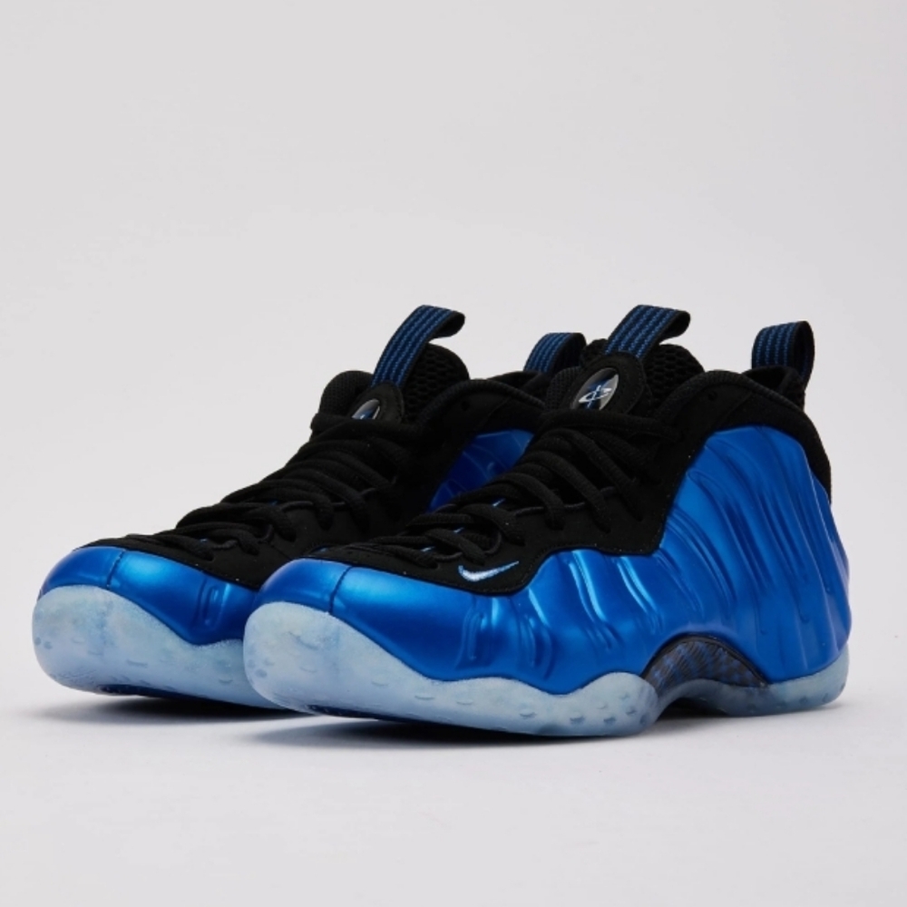 NWT Nike Men's Blue and Black Foamposite 1 Sneakers - Picture 4 of 9